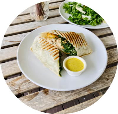 KALE Chicken Ceaser Wrap